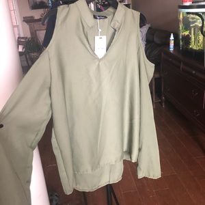 olive blouse